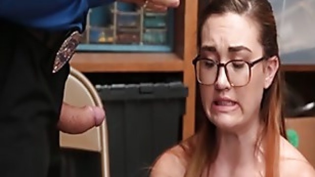 Nerdy Tiny Tits Teen Shoplifter Fucked By Officer