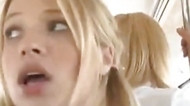 Blonde  accidentally touched gets willingly fucked by shy Asian man on  bus