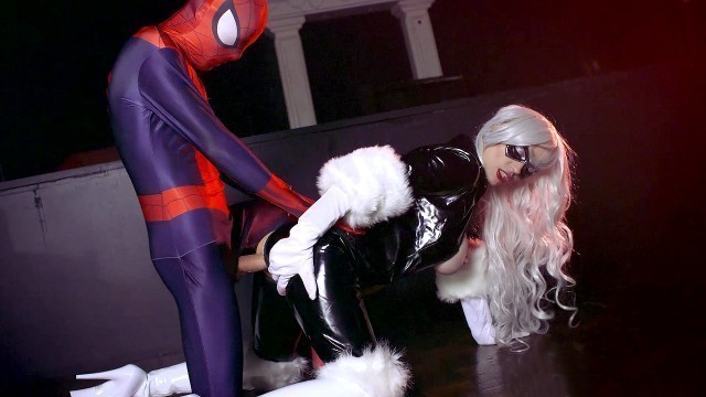 Mila Milan as Black Cat getting doggystyled by a big-dicked Spidey - Porn Movies - 3Movs